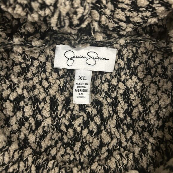 Jessica Simpson Oversized Cowl Neck Sweater Size XL Brown Black Soft - Picture 8 of 12